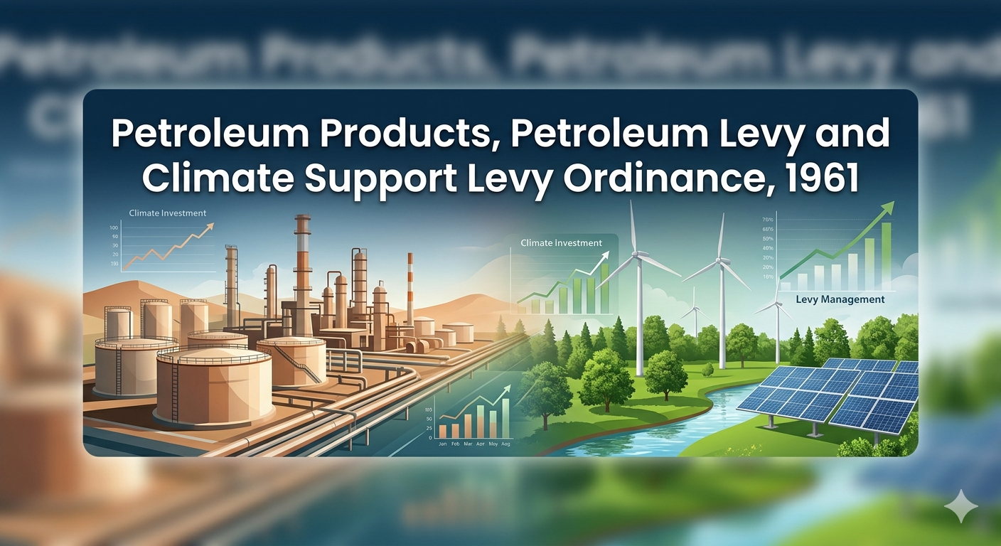 Petroleum Products Petroleum Levy and Climate Support Levy Ordinance, 1961